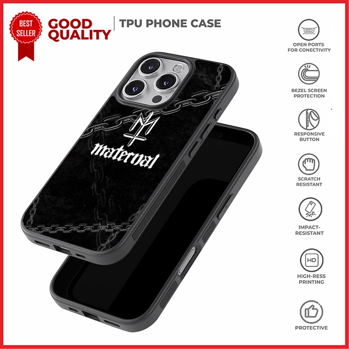 Case Casing iPhone 16 15 14 13 12 11 XR SE 4 Pro Max Mini Plus Maternal Disaster AH0142 Custom N2