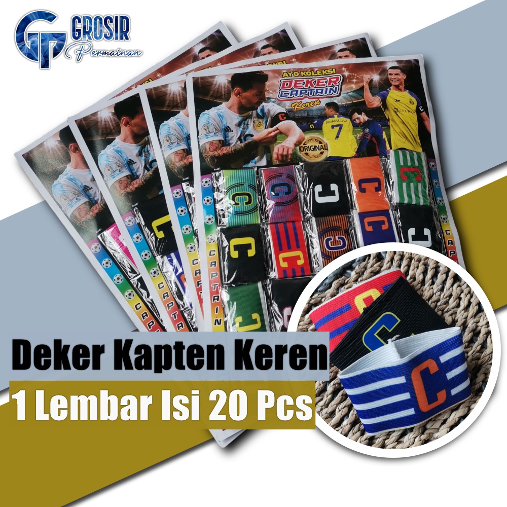 Ban Kapten Bola Deker Tangan Captain Anak 1 Lembar Isi 20 Pcs