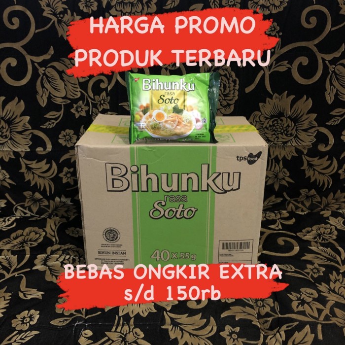 

TERLARIS! BIHUNKU Rasa Soto 1 Dus Isi 40 Pcs Bihun Instan