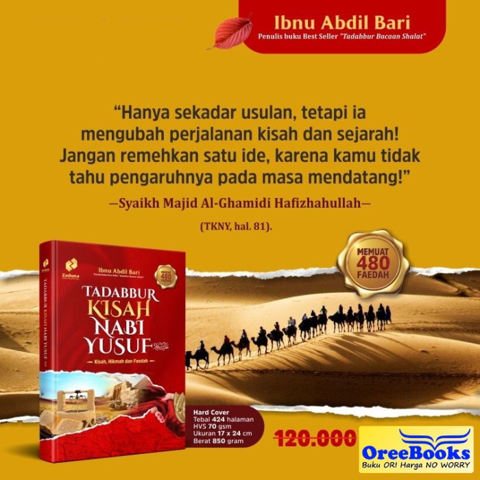 Buku Tadabbur Kisah Nabi Yusuf Zaduna Ibnu Abdil Bari