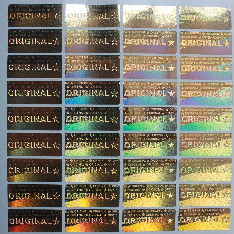 

IK! Stiker Hologram 3D Orinal Bintang Gold 1.5 x 3.5 cm , segel rusak tulisan void void