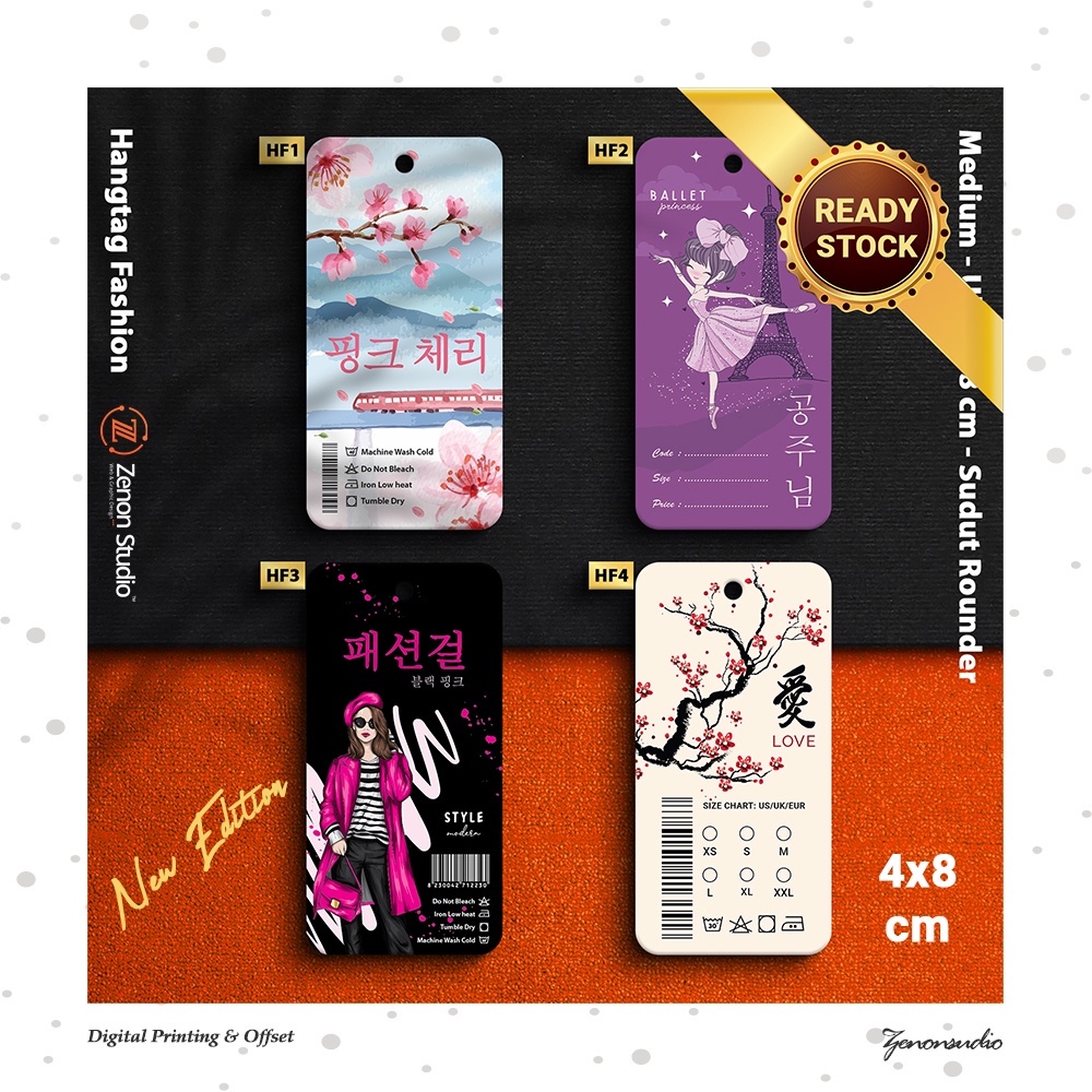 

IK! [100pcs] Hangtag Baju Import Label Merk Hang Tag Washing Care Ready Stock