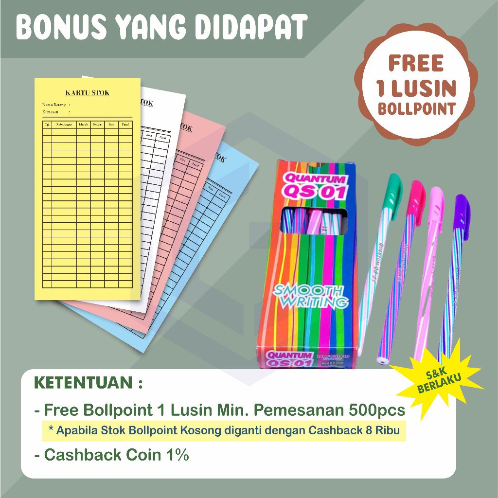 

IK! Gieri - Kartu Stok Barang / Kartu Stok Obat Isi 100 Lembar