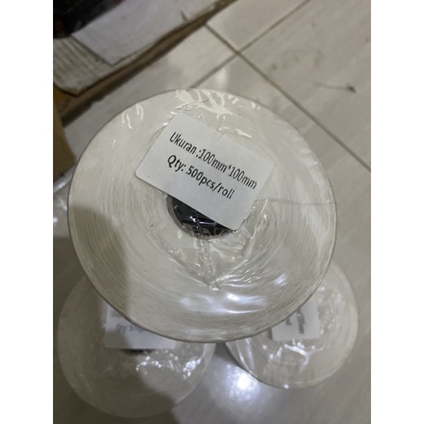 

IK! KERTAS THERMAL STICKER LABEL 100 x 100 mm PRINT RESI STIKER RESI