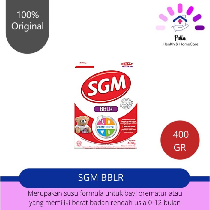 SGM BBLR / Susu Formula Bayi Prematur dan Berat Lahir Rendah