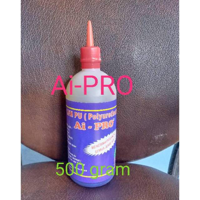 

iK! LEM PU MERAH 30 MENIT KERING merk Ai-PRO or lem busa or le botol berat bersih 500 gram