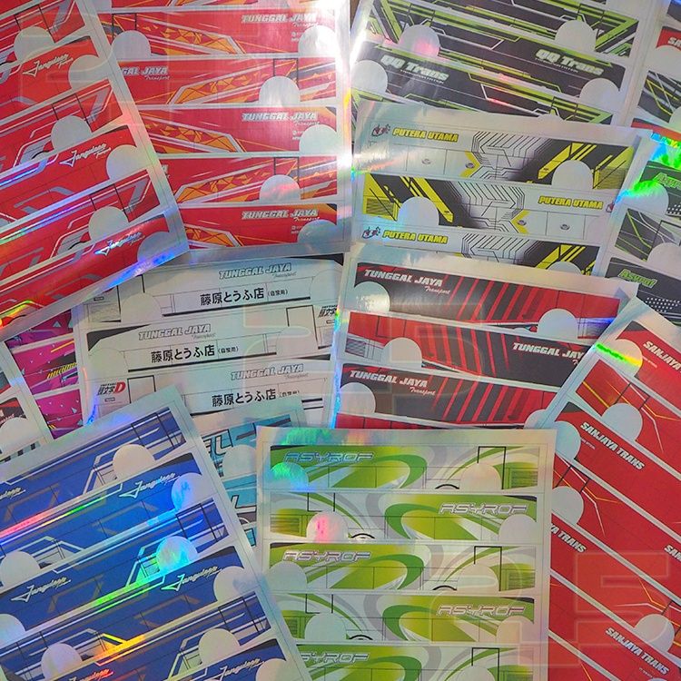 

IK! STIKER HOLOGRAM LIVERY BODY MINIATUR BUS BASURI ISI 4 PASANG
