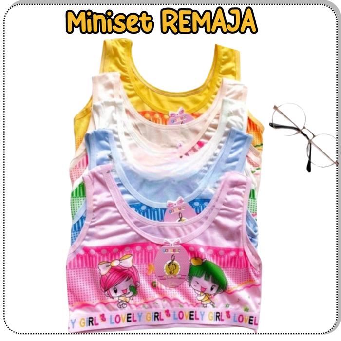 Paket Hemat 12 Pcs Bra Mini Remaja Miniset Anak Sd Smp Katun Lucu
