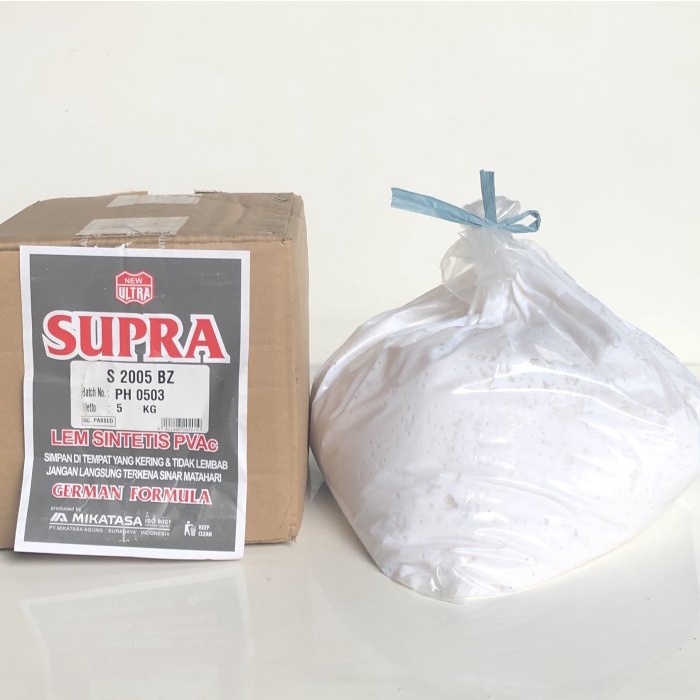 

SALE PROMO LEM PUTIH SUPRA 5 KG - LEM SINTETIS PVAC GERMAN FORMULA 5 KG READYY