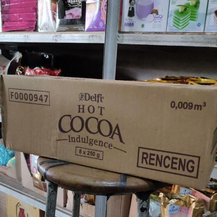 

HJK Delfi Hot Cocoa Renceng Isi 10 pcs, Coklat Delfi Hot Chocolate Drink Indulgence Cokelat Mix 3 In