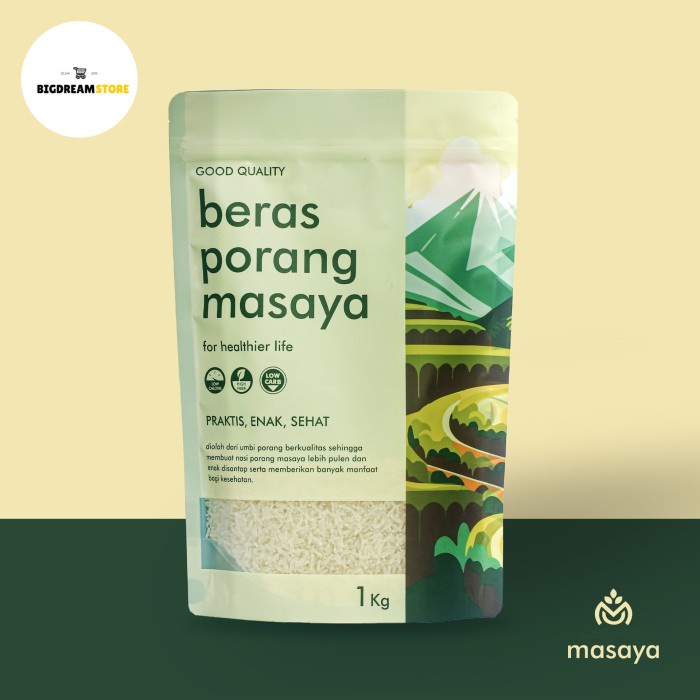 

HJK Masaya Beras Porang 1kg Instant Konjac Rice - Mudah & Praktis