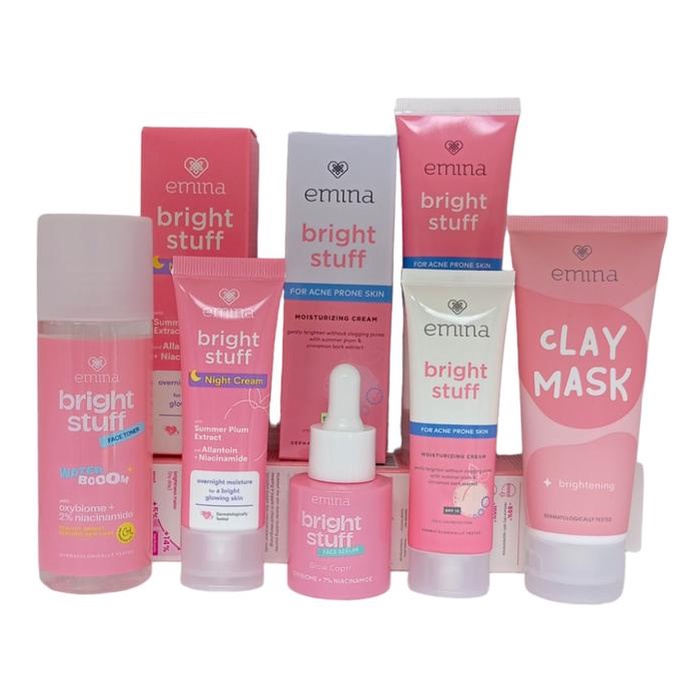 Paket Emina Bright Stuff Acne / Skincare Emina Remaja / Untuk Kulit Normal Cenderung Berjerawat