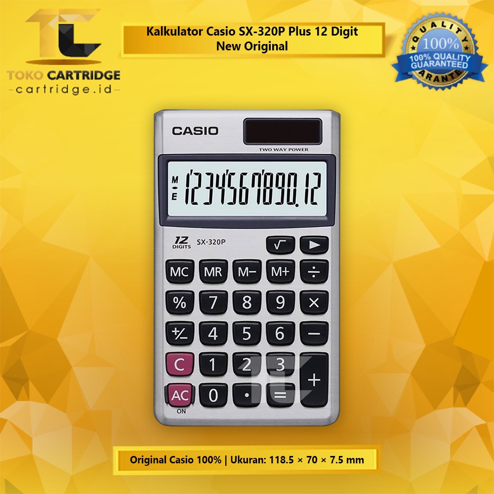 

iK! Kalkulator Mini Casio SX-320P Portable Calculator Saku Mini SX 320P Pocket Kalkulator 12 Dit