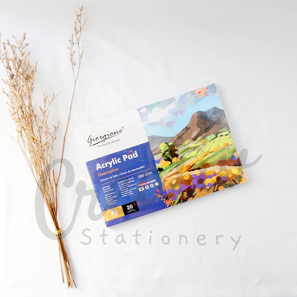 

IK! GIORGIONE Acrylic Canvas Pad A3 A4 A5 200 Gsm 20 Lembar