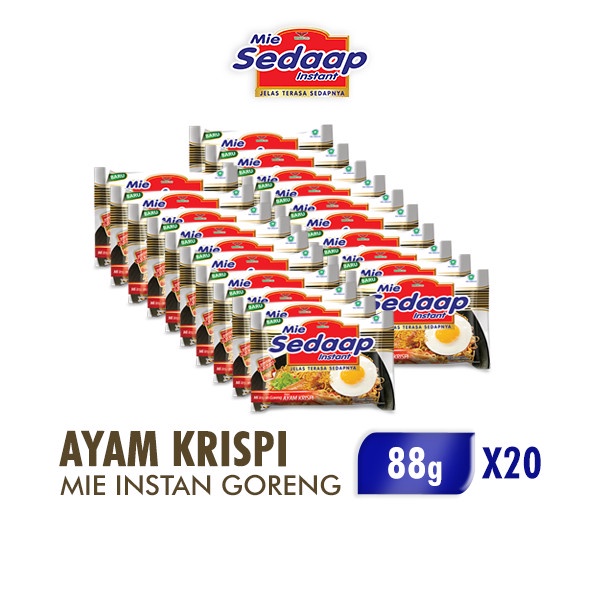 

Sedaap Mie Instan Ayam Krispi 84 gr x 20 pcs