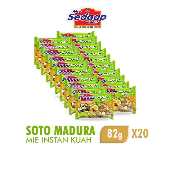 

Sedaap Mie Instan Soto Madura 82 gr x 20 pcs