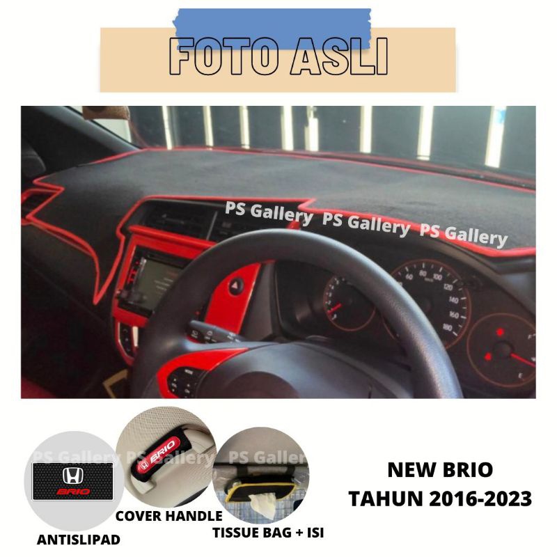 TERLARIS Aksesoris Premium Alas Cover Dashboard Mobil New Brio Tahun 2016-2023