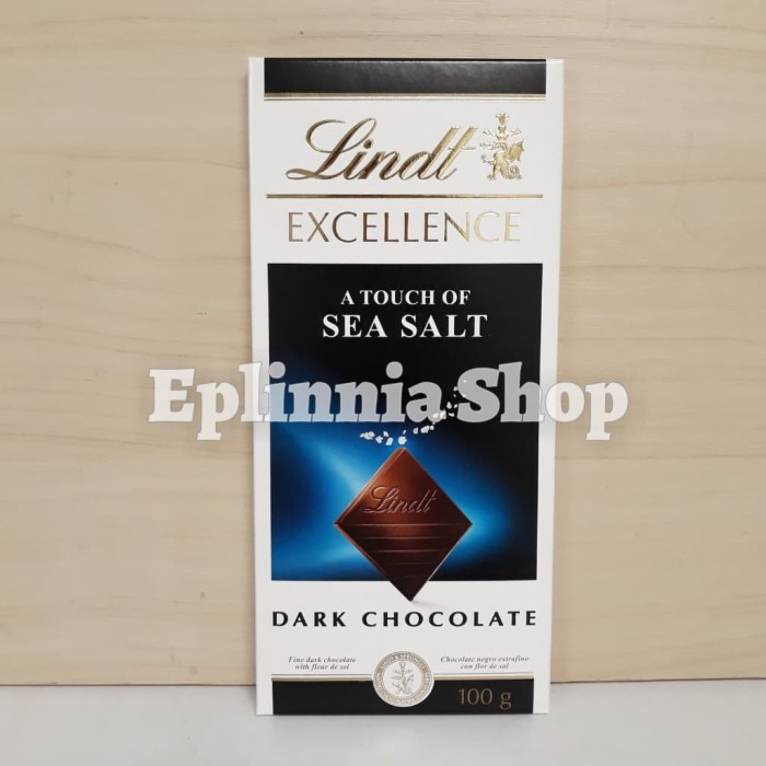 

Terlaris Lindt Excellence Dark Chocolate Sea Salt 100 Gr - Cokelat Hitam Ready