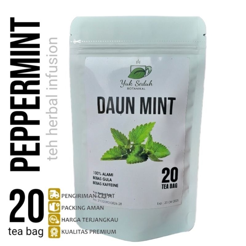 

( PROMO ) TEH DAUN MINT (PEPPERMINT) isi 20kantong teh BEST SELLER