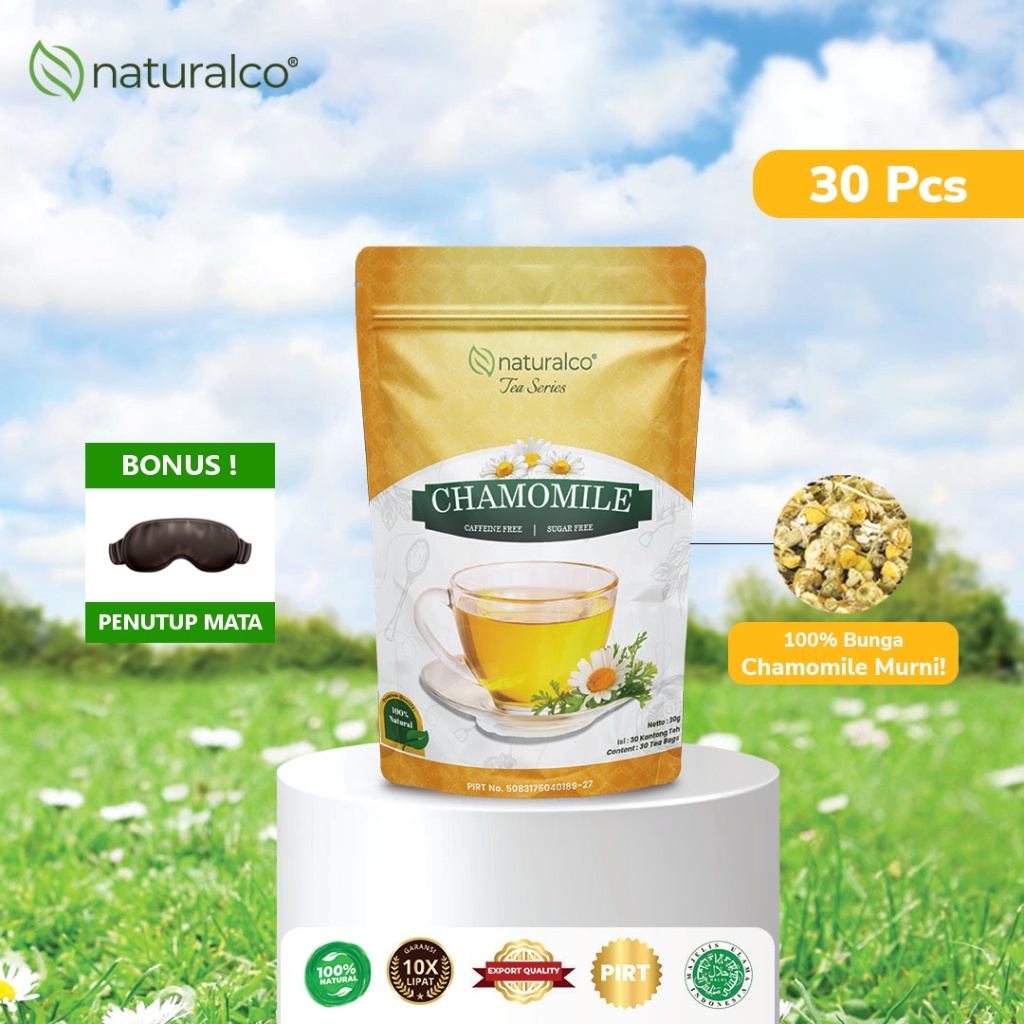 

( PROMO ) Naturalco Chamomile Tea 30 Pcs Teh Bunga Chamomile 30 Kantong Teh {Naturalco Tea Series}