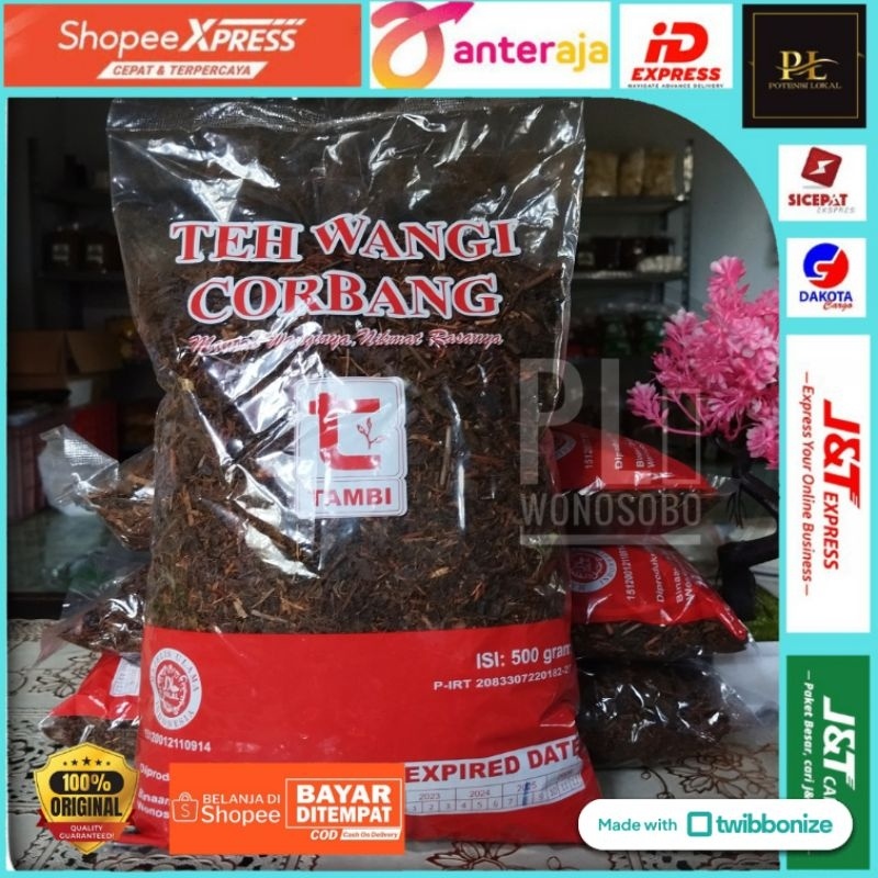 

( PROMO ) TEH WANGI CORBANG 1 KG super hemat Teh Tambi Wonosobo Jasmine Tea Teh Organik kualitas
