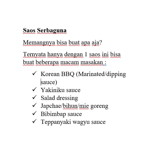 

HJK Saos Serbaguna Korean BBQ Yakiniku SAE