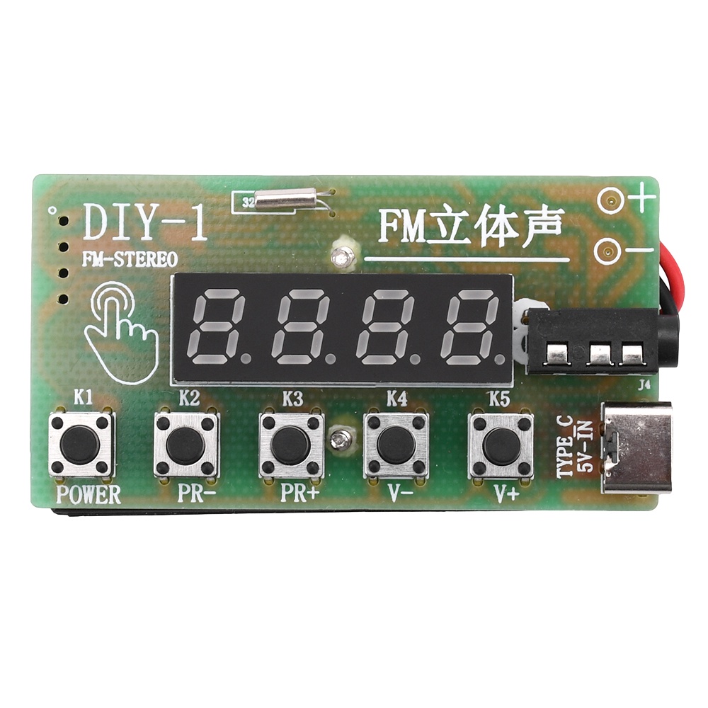 87-108MHz AM/FM Medium Wave FM Two Band Stereo Digital Tuner Headset Radio Module Kit Diy Making Tea