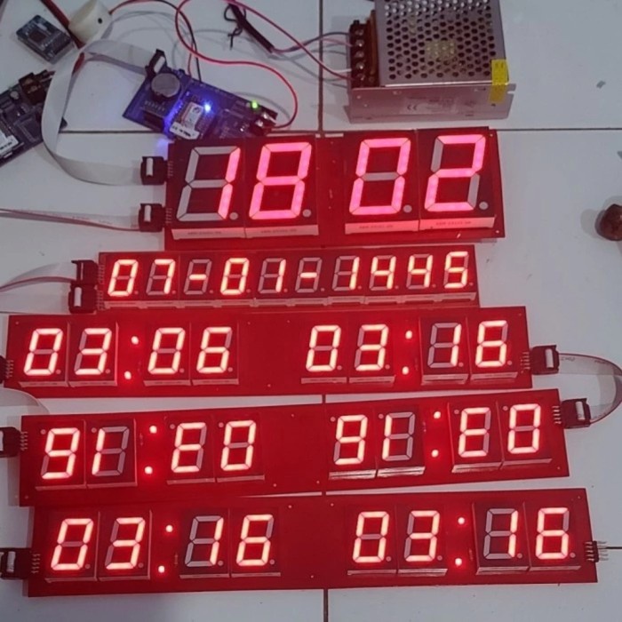 Kit Modul jadwal sholat digital wifi android display jam 2.3" kakender 1" jadwal 1.5" control