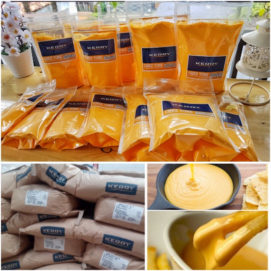 

HJK CHEESE POWDER/KEJU BUBUK IMPOR MERK KERRY 200 GR. SAUS ALA RICHEESE