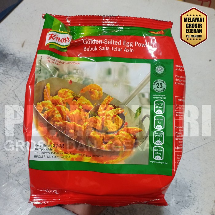 

HJK KNORR GOLDEN SALTED EGG POWDER 270 GR / POUCH / SALTED EGG