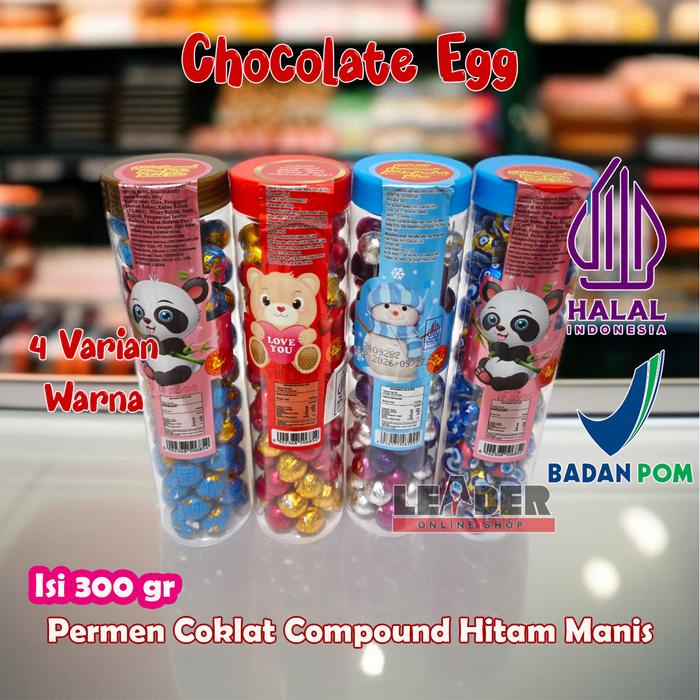 

PERMEN COKLAT MINI BALL BENTUK TELUR ISI 300gr JAJANAN CAMILAN HALAL BPOM RASA COKLAT PREMIUM