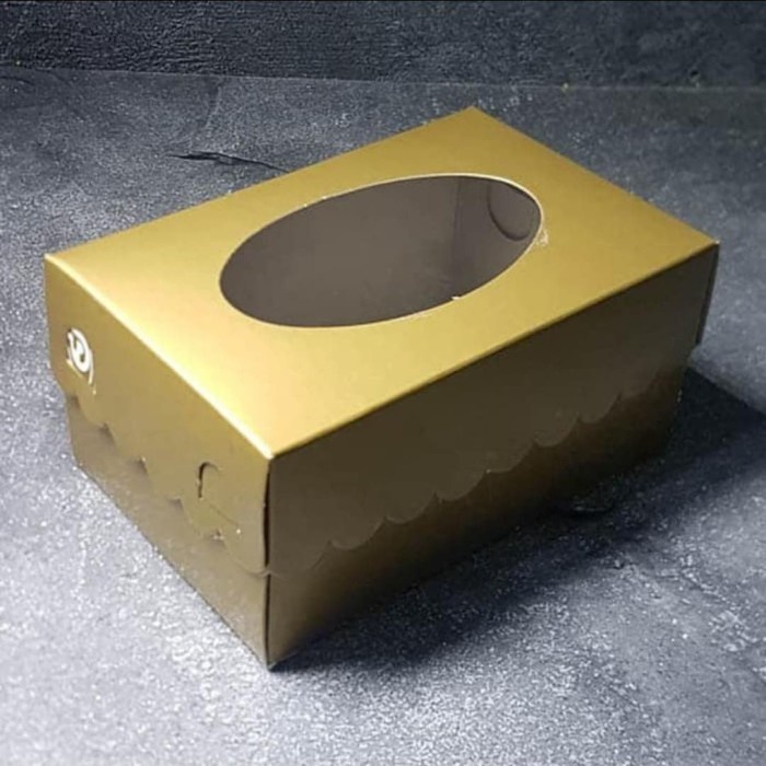 Dus kue emas/box kue panjang 10x15x7