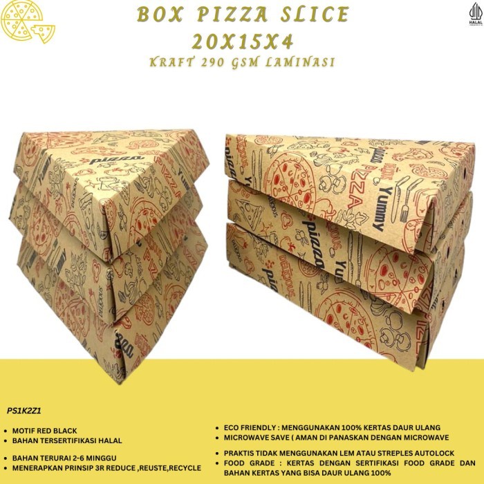 Dus Pizza Slice Box Pizza Segitiga Dus Crepes (PS1K2Z1)