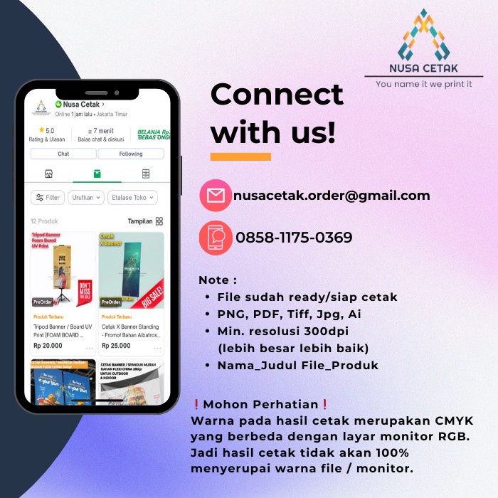 

CETAK BROSUR A5 - 1 SISI (500 LEMBAR / 1 RIM) MURAH !