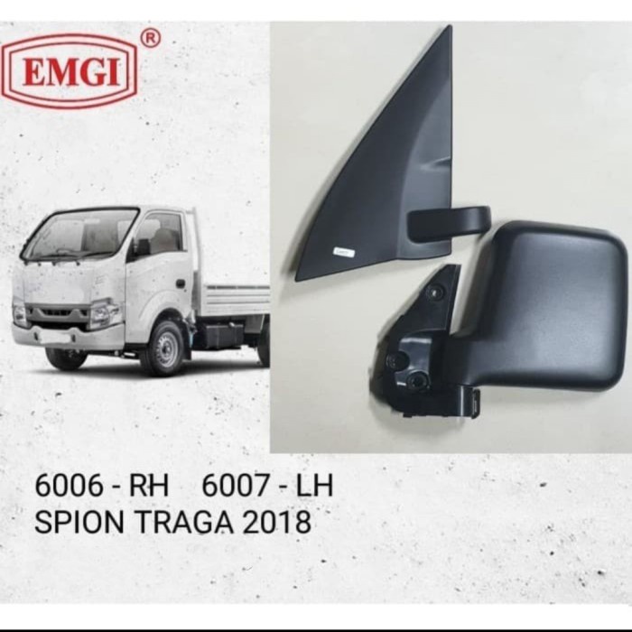 Kaca Spion Isuzu Traga Manual Hitam Lh (Kiri) Emgi 6007