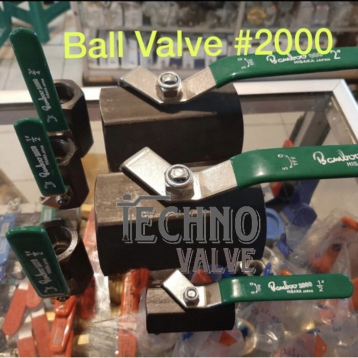 BALL VALVE CLASS 2000 PSI MERK BAMBO UK 2" INCH