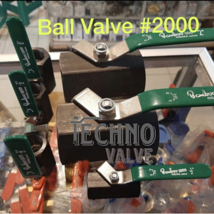 BALL VALVE CLASS 2000 PSI MERK BAMBO UK 3/4" INCH
