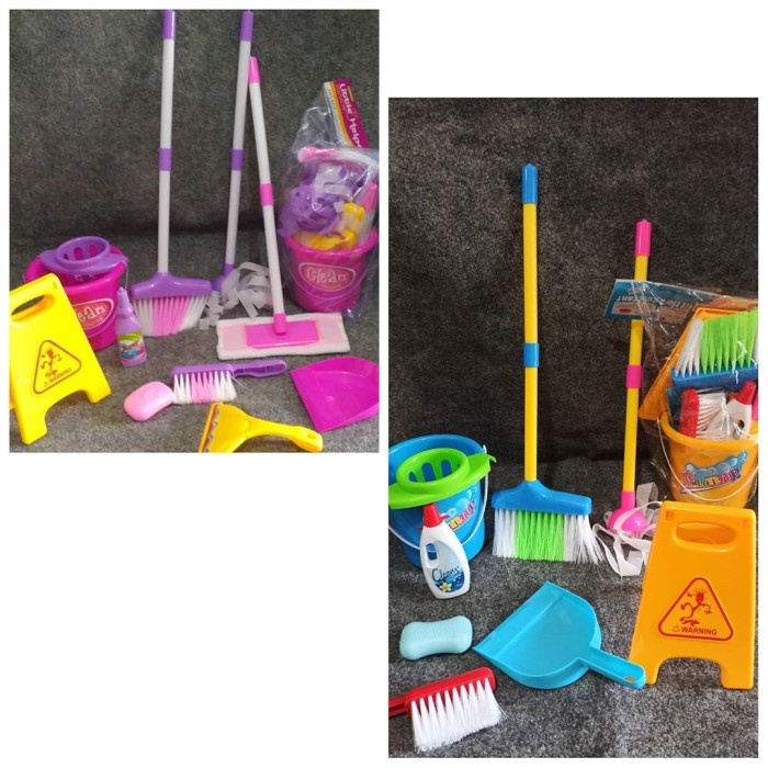 MAINAN ANAK LITTLE HELPER CLEANING SET SAPU PEL KOMPLIT