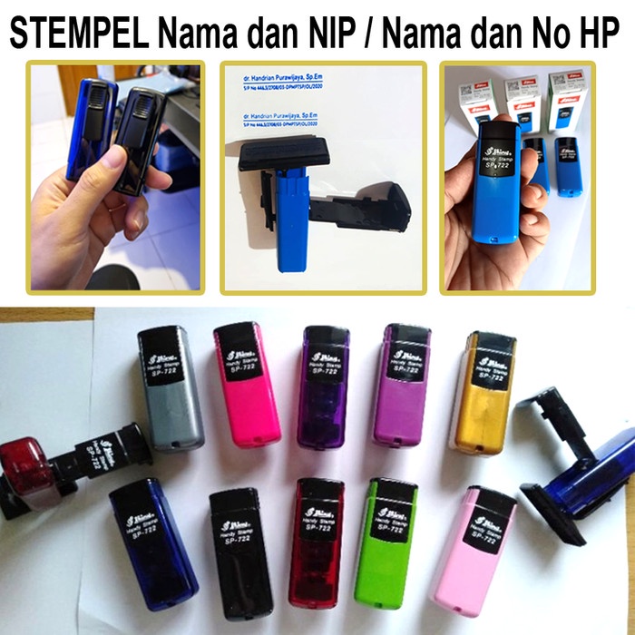 

POCKET STAMP /STEMPEL NAMA DOKTER / NIP / HP / SHINY 722 (NEW SERIES)