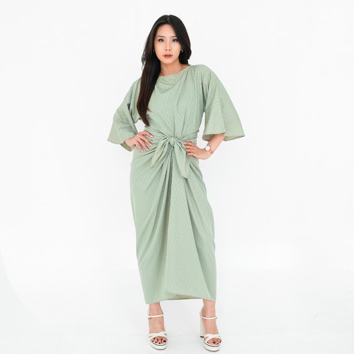 Sanvanina Women - Kairo Wrap Kaftan Dress Gaun Maxi Turki Mewah Premium Baju Gamis Ramadan Lebaran
