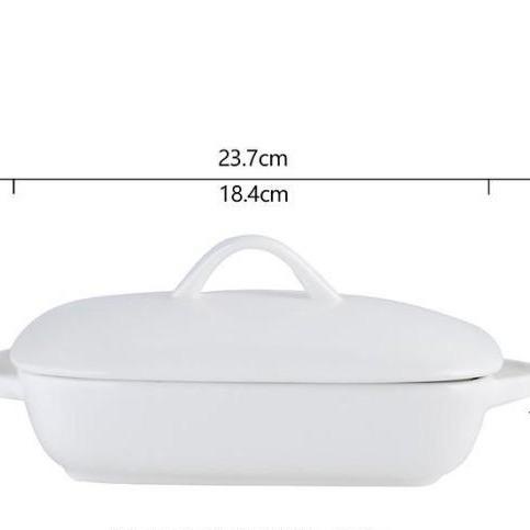 Piring Saji Ceramic Baking Tray With Cover / Tempat Piring Keramik Dengan Tutup Tempat Piring Saji
