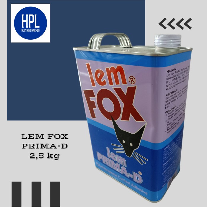 

READY STOK LEM FOX PRIMA D SPESIALIST HPL DAN EDGING DAYA REKAT KUAT UKURAN GALON READYY