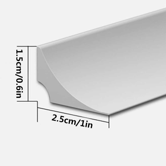 Rubber Water Stopper Barrier Seal Lantai Pintu Bathroom Shower Wastafe