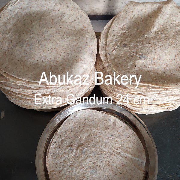 Tortila Extra Kulit Gandum 24 cm Abukaz Roti Tortilla Kebab Naan Prata Wrap