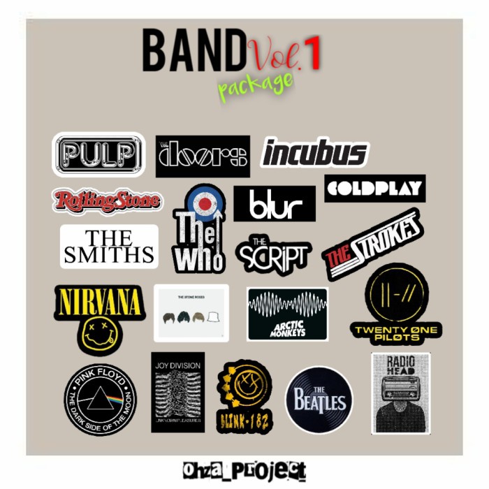 

ATKJaya- STICKER TUMBLR BAND PACK VOL.1 STIKER CASE HANDPHONE SCRAPBOOK DECAL