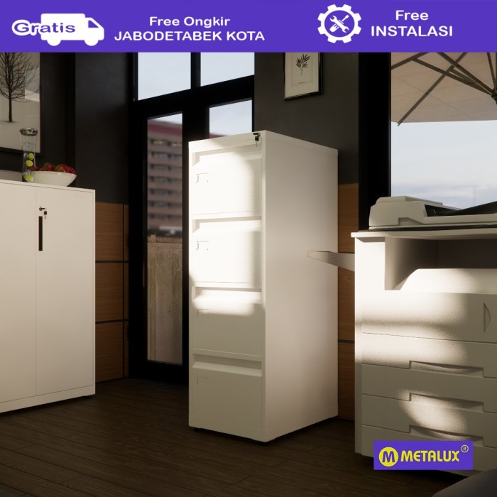 

ATKJaya- METALUX GIFU IV - Lemari Arsip Besi 4 Laci Metal Filing Cabinet