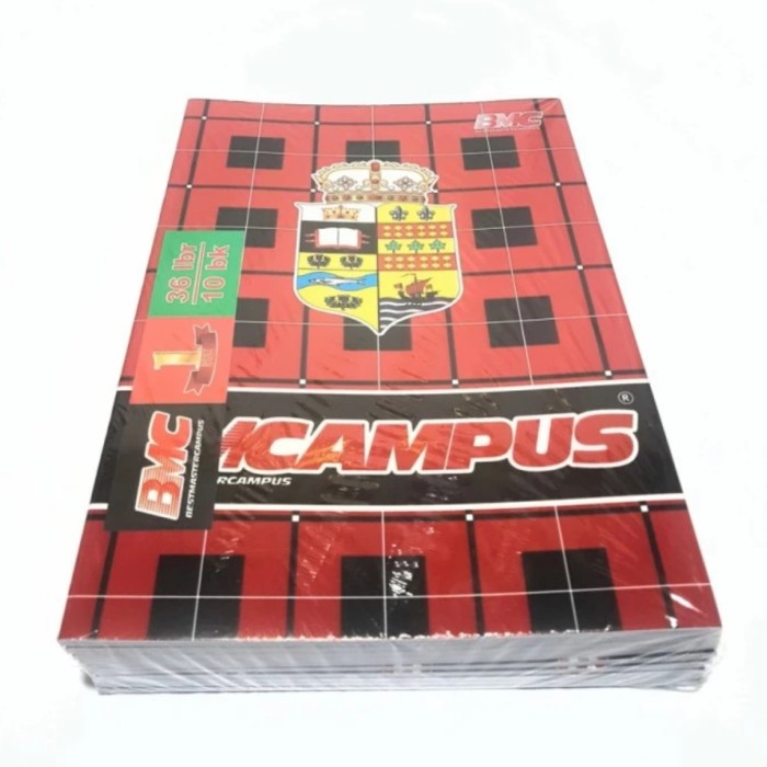 

ATKJaya- Buku Tulis BMC Boxy Campus 36 Lembar Buku Tulis Sekolah SD SMP SMA SMK ( 1 Pack Isi 10