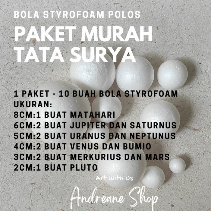 

ATKJaya- PAKET BOLA GABUS STYROFOAM untuk maket TATA SURYA