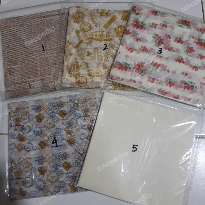 

ATKJaya- wax paper food grade 18 x 18 isi 50 lbr