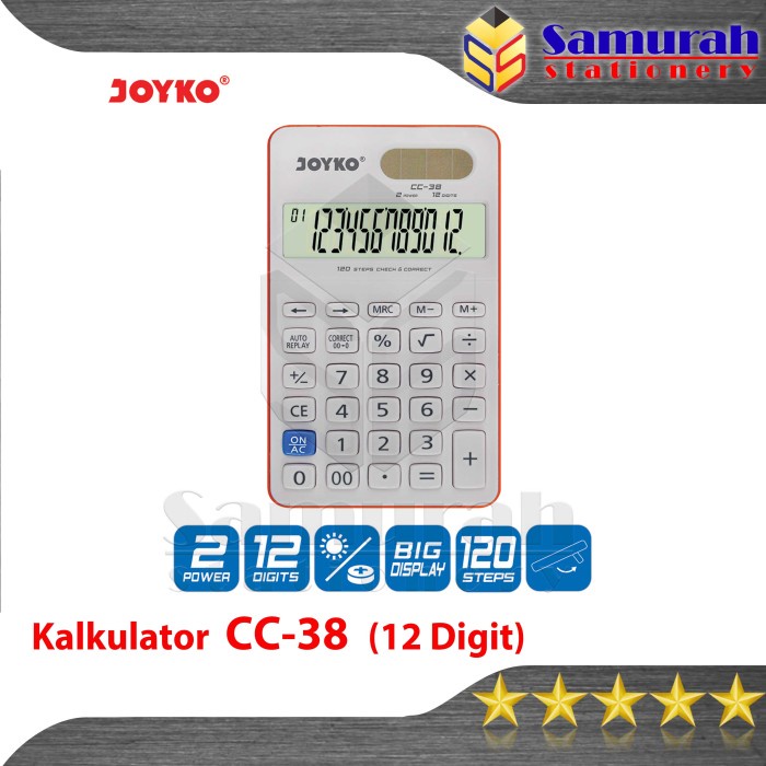 

ATKJaya- Kalkulator Joyko CC 38 / Mesin Hitung CC-38 / Calculator 12 Digit